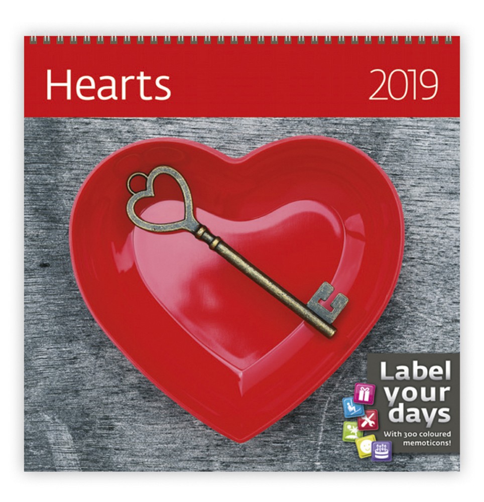 Hearts Calendar 2019 Crafts & Collectibles